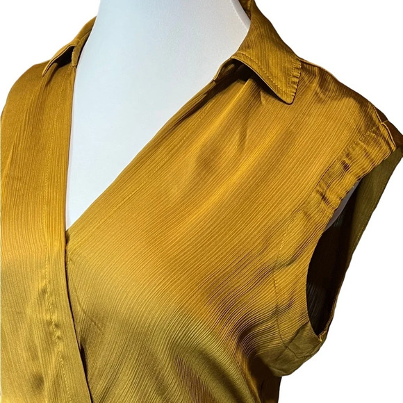 NWOT Joie Sleeveless Deep Gold Split-neck Tunic - Picture 7 of 7